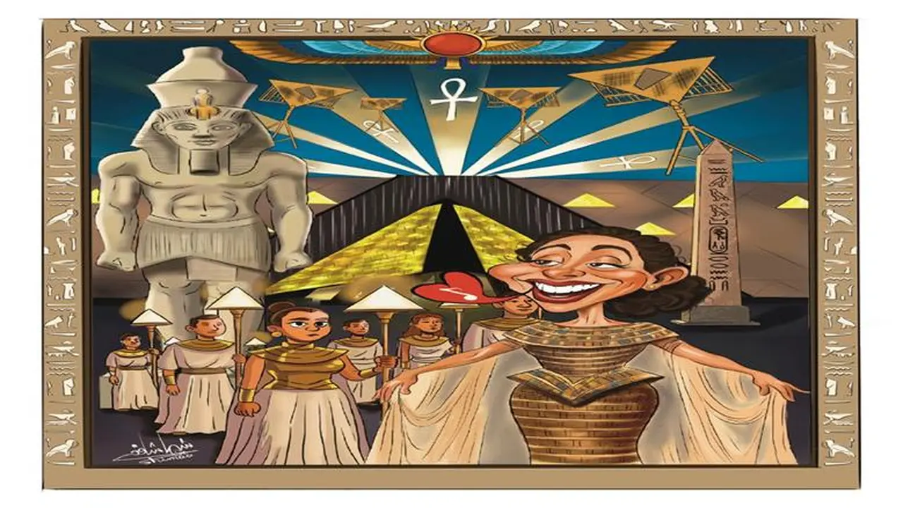 معرض الكاريكاتير الدولي في القاهرة يحتفي بالمتحف الكبير وتراث مصر عبر 150 لوحة فنية